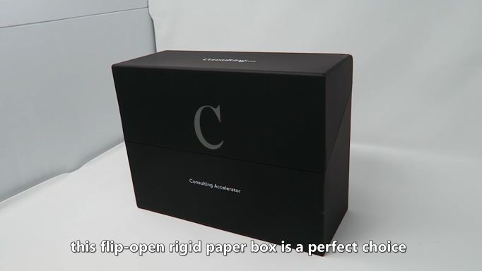 翻转打开刚性纸盒刚性安装盒